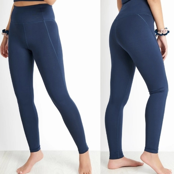 Girlfriend Collective Compressive High Rise Leggings Navy Women's Small - Picture 1 of 7